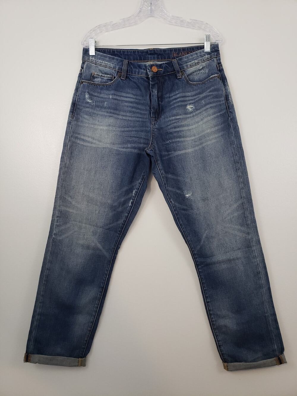BLANKNYC Jeans Women's Size 29 Distressed Blue Denim Cottagecore Boho Cowgirls